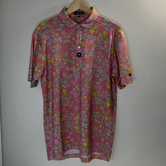 Bad Birdie Other - Bad Birdie Pink Floral Golf Shirt